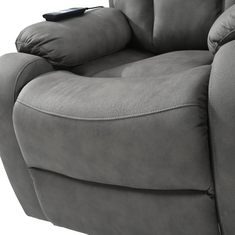 CozyLift Recliner Sofa - Comfort for Seniors in Dark Gray