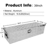 Silver Heavy Duty Truck Bed Tool Box with Lock & Handle