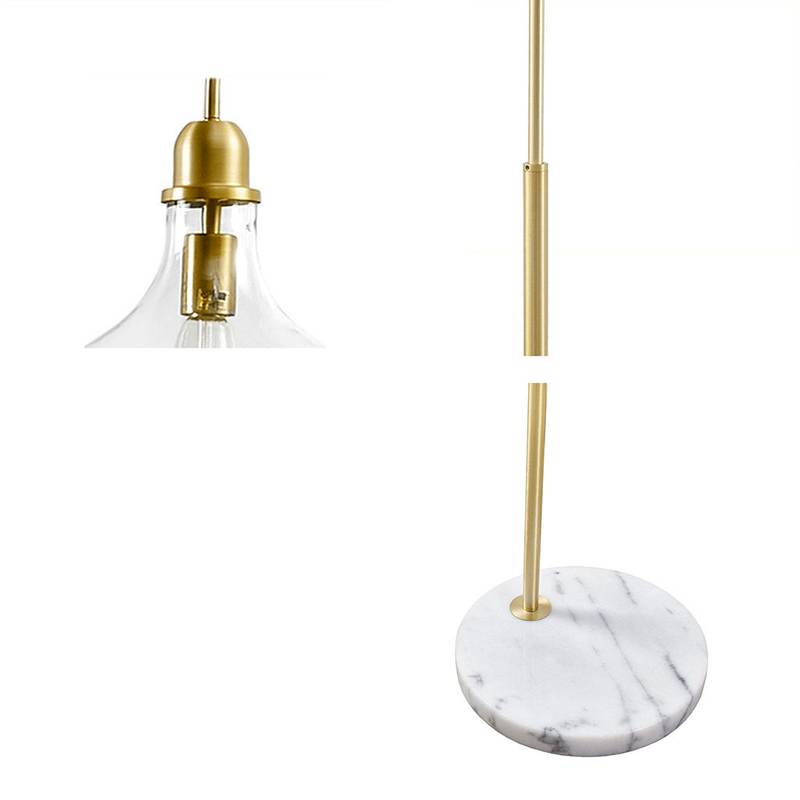 Sleek Marble Arch Floor Lamp