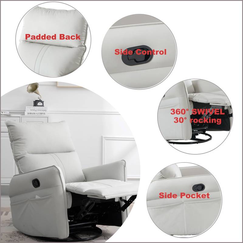 Cozy Swivel Rocker Chair
