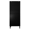 Sleek Adjustable Glass Door Bookcase - Black storage for Living & Bedroom