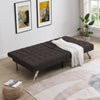 Espresso Futon Sofa Bed with Stylish Wood Frame