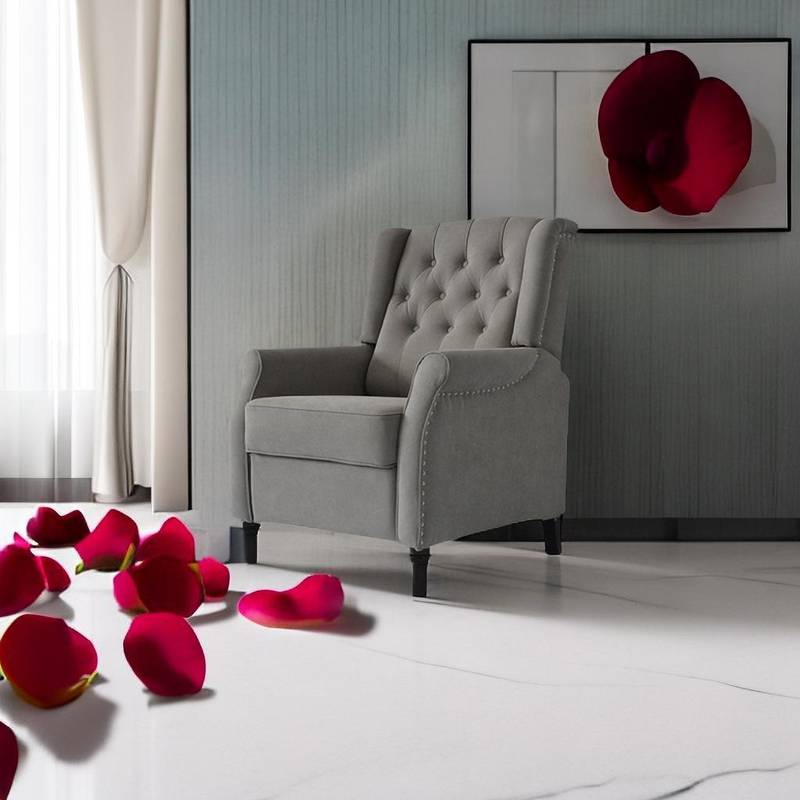 Cozy Cloud Recliner Sofa - Light Gray Comfort