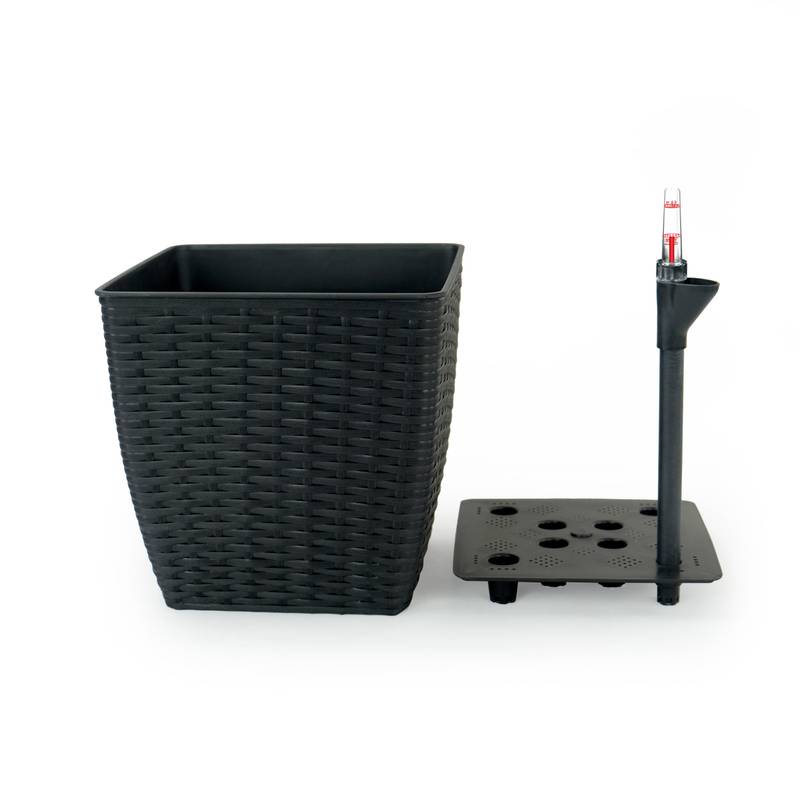 Eco-Woven Self-Watering Planters - Espresso Pair