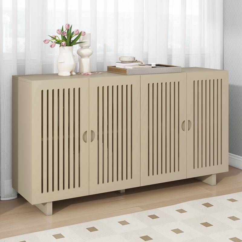 TREXM Chic Sideboard with Smart Storage and Stylish Hollow Doors