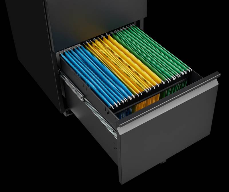 Secure Rolling File Cabinet for Home Office