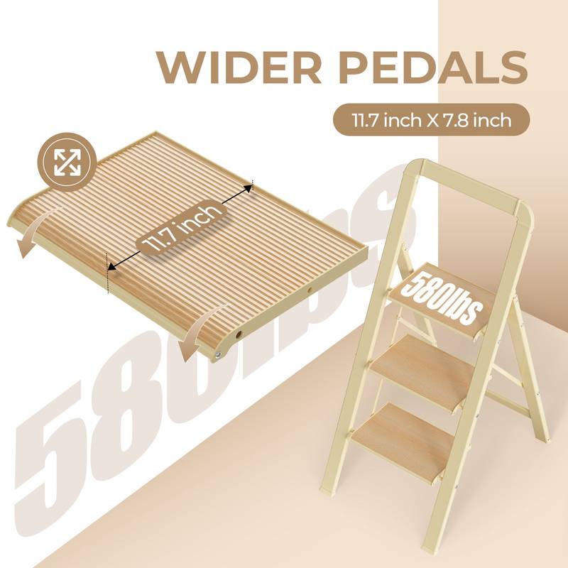 Foldable Step Stool - Lightweight & Safe for Home or Office