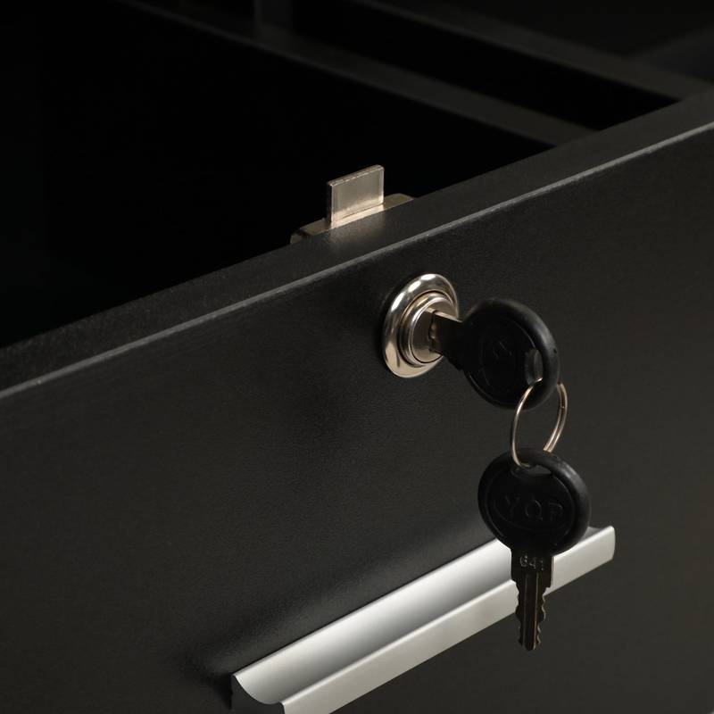 Chic Wall-Mounted Barber Station with Lockable Drawer and Shelf