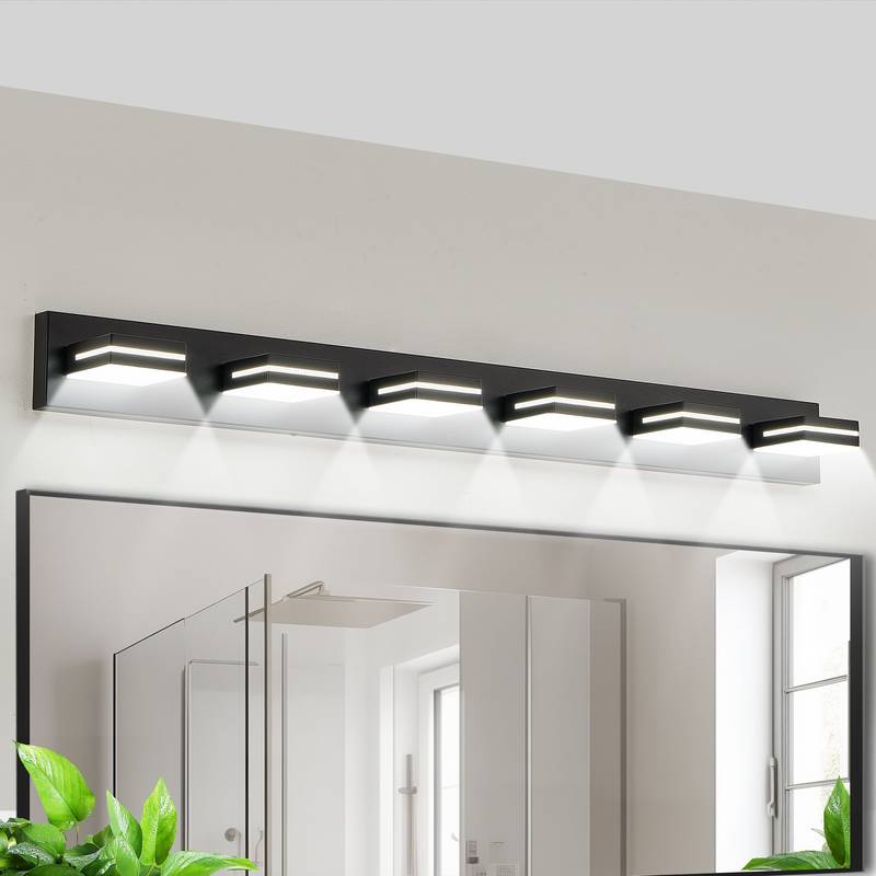 Sleek Black LED Bathroom Vanity Light
