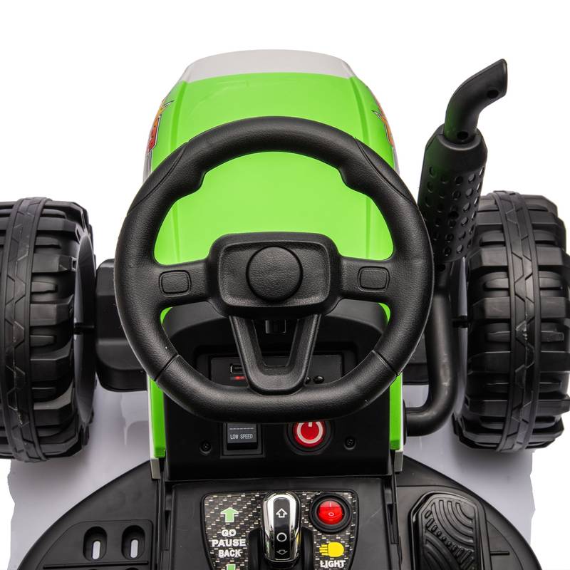Electric Adventure Tractor with Trailer for Kids
