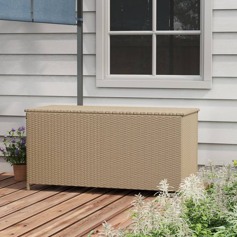 Outsunny Wheeled Outdoor Storage Chest - Perfect for Garden Gear and Pool Toys