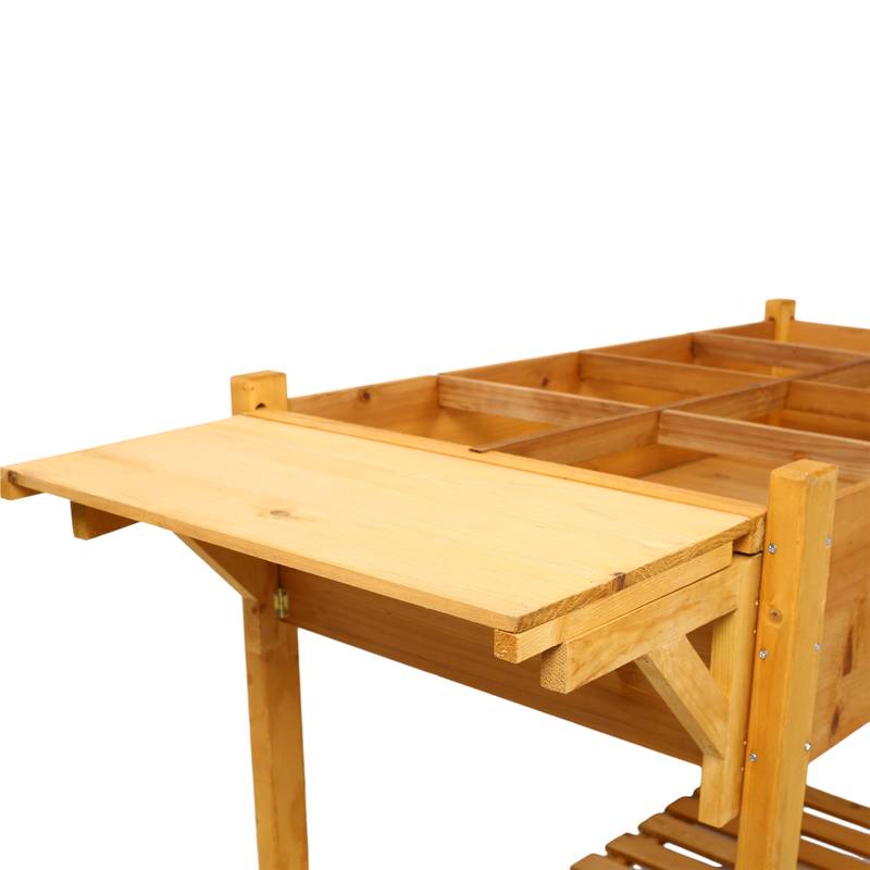 Garden Buddy Elevated Planter with Foldable Table & Storage