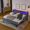 Cozy Twin Sofa Bed with LED Lights & Wireless Charging