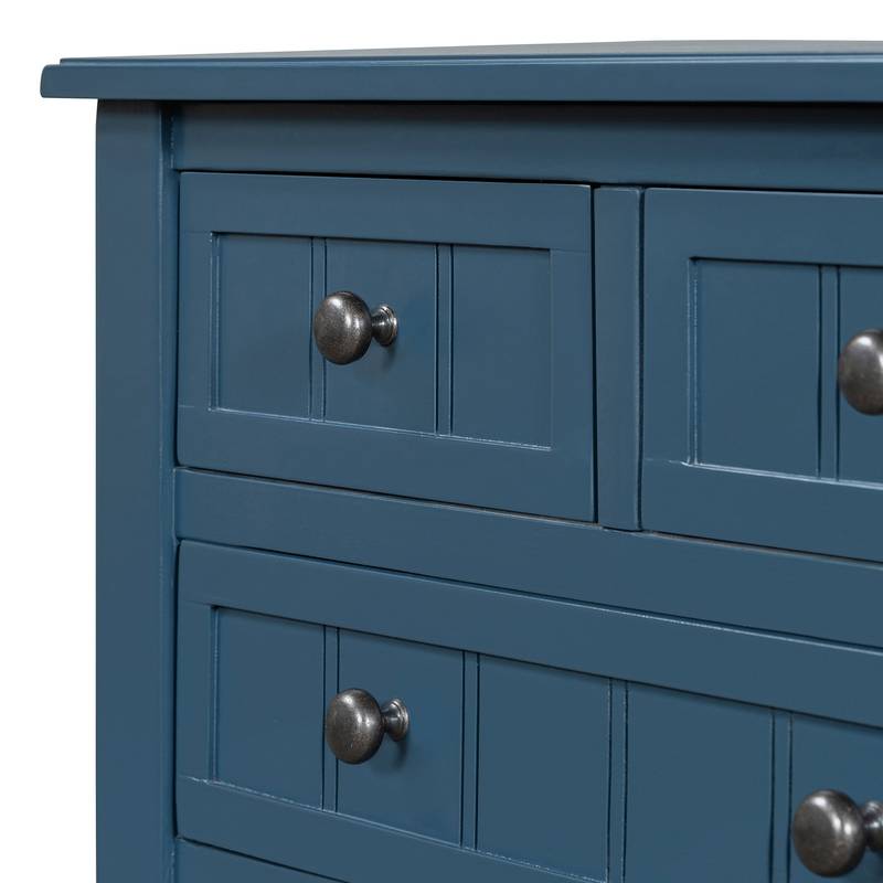 Navy Slim Storage Console Table