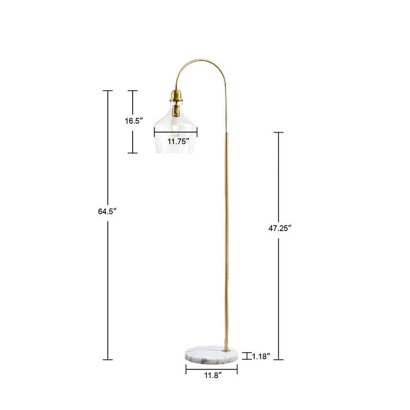 Sleek Marble Arch Floor Lamp
