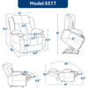 Cozy Power Lift Recliner with Massage & Heat - Heavy Duty Comfort in Blue