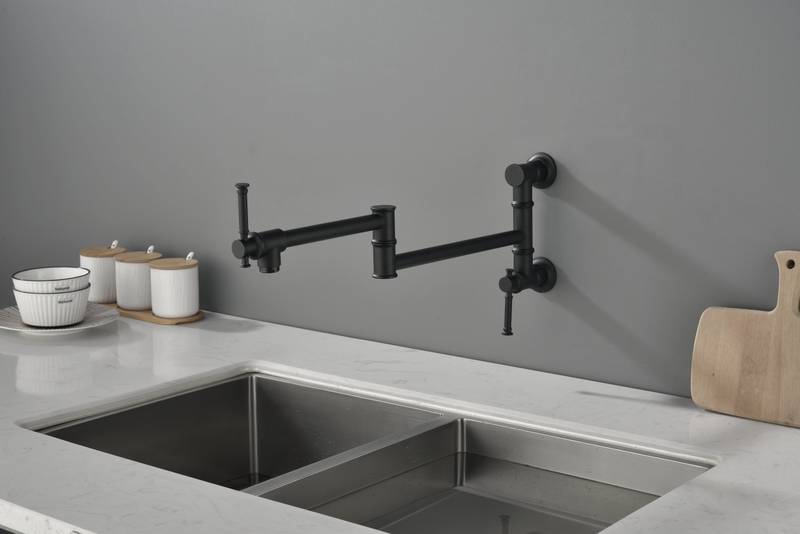 Brass Wall-Mounted Pot Filler Faucet