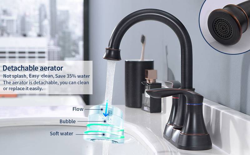 Elegant Bronze Bathroom Faucet with Pop-Up Drain