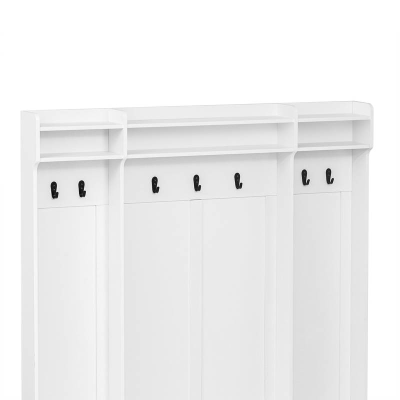 Versatile Entryway Bench with Coat Rack & Drawers