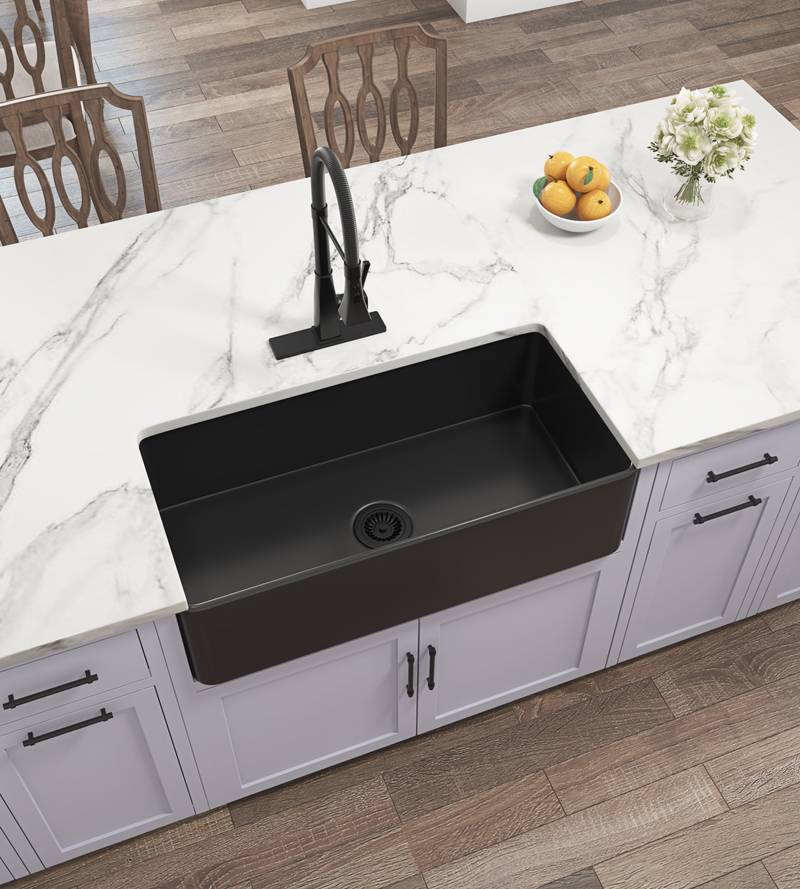 Charming White Farmhouse Apron Sink