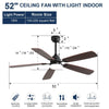 Chic Breeze Ceiling Fan with Dimmable Light & Remote Control