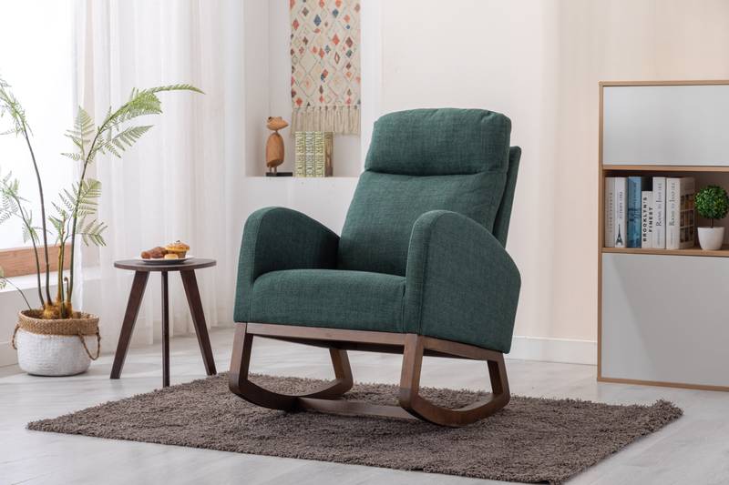 Stylish Emerald Rocking Glider Chair