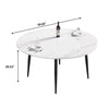 Chic Modern Round Black Metal Dining Table for Six