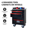 Rolling Tool Cart with Wheels - Stylish Storage for Garage and Workshop
