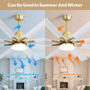 Stylish Ceiling Fan with LED Light and Remote Control