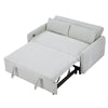 Light Blue Sleeper Sofa with USB Ports and Pillows