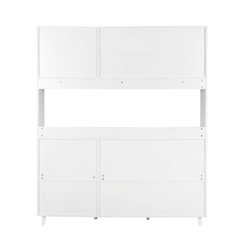 Charming White Kitchen Storage Hutch