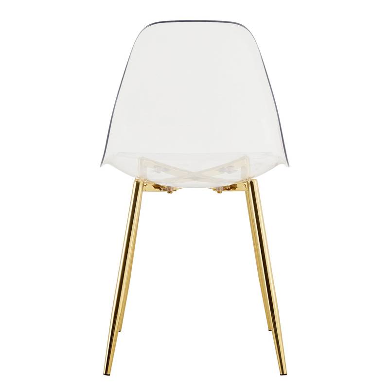 Chic Crystal Dining Chairs - Set of Four with Gold Legs