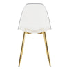 Chic Crystal Dining Chairs - Set of Four with Gold Legs