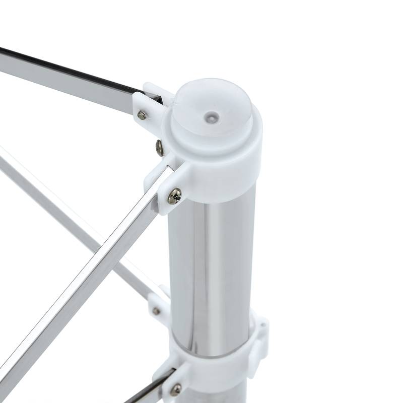 Compact Silver Folding Table Frame