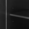 Sleek Black Bathroom Storage Cabinet with Adjustable Shelves