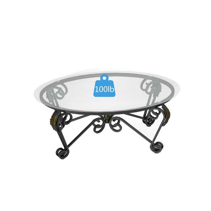 Rustic Chic Glass Coffee Table Trio