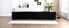 Chic Black Modular Sofa with Loungers and Plush Pillows