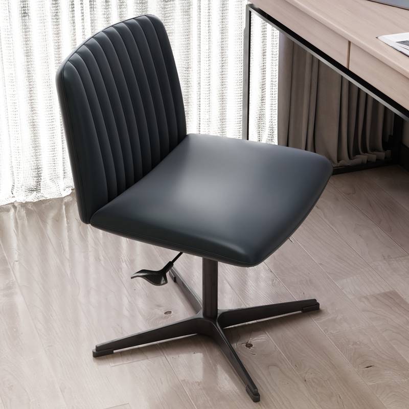 Sleek Black Adjustable Swivel Chair for Home & Office