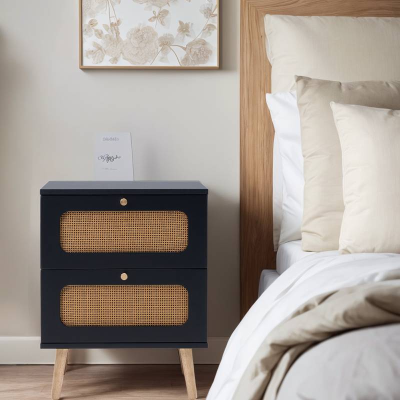 Rattan Charm Nightstand