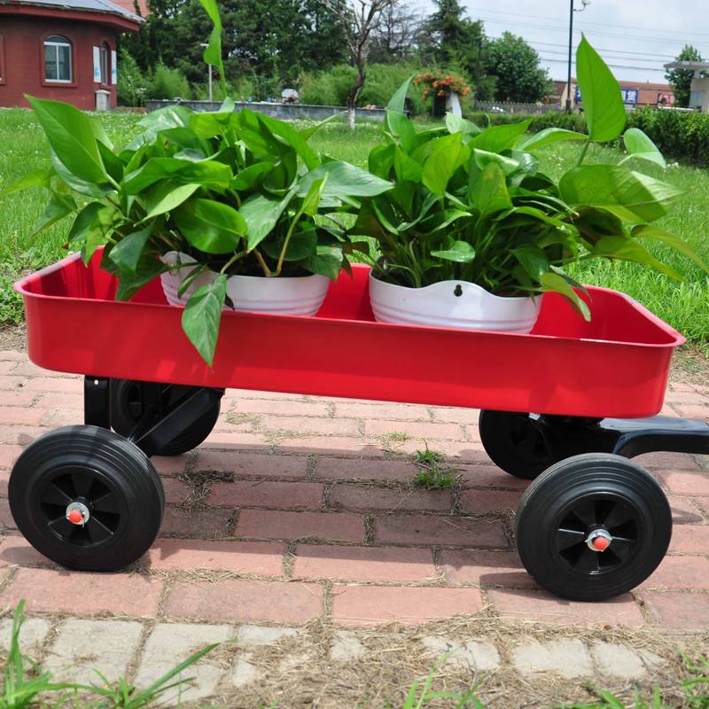 Rugged Red All-Terrain Garden Cart
