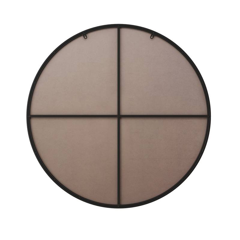 Chic Black Round Wall Mirror