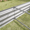 Shiny Silver Garden Bed for Fresh Greens