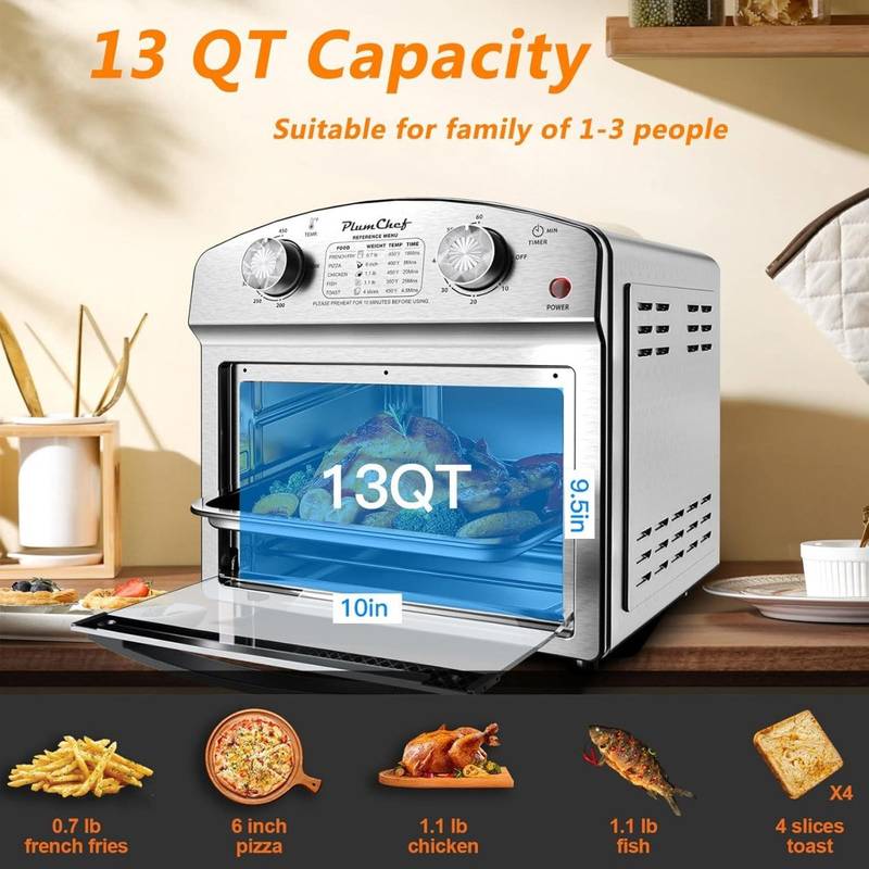 Versatile Silver Convection Oven – Bake, Roast, Toast & More!