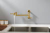Wall-Mounted Brass Pot Filler Faucet