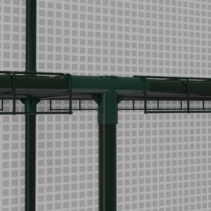 Sunny Garden Walk-In Greenhouse with Roll-Up Door & Shelves