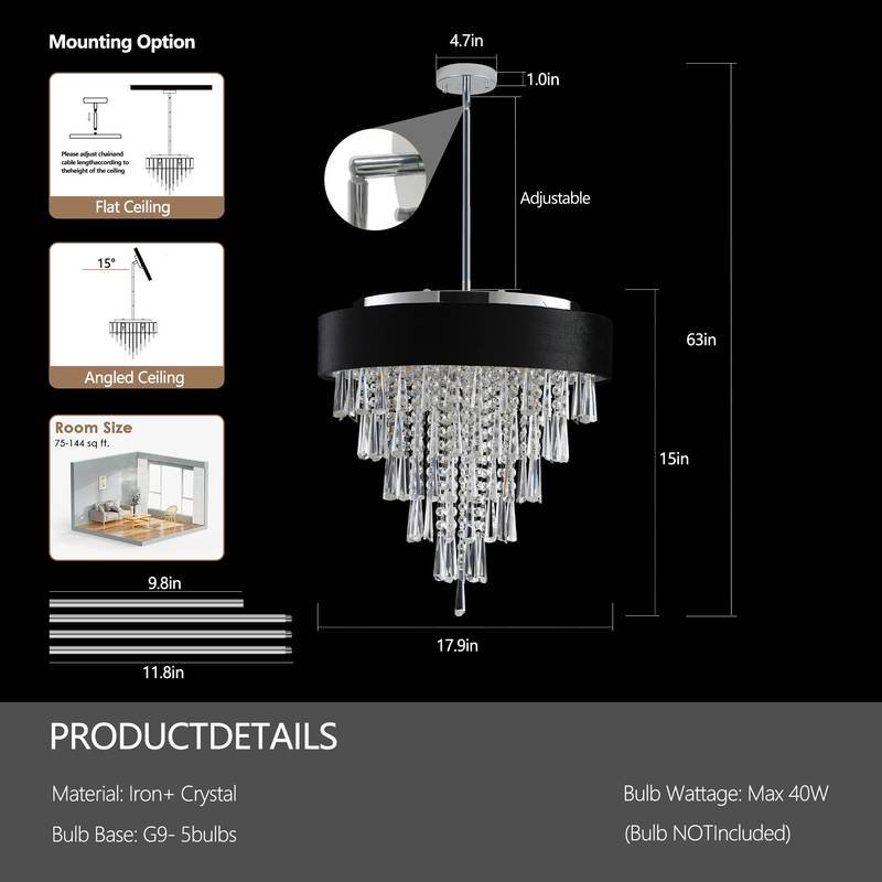 Elegant Crystal Round Chandelier for Luxurious Living Spaces