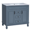 Chic Royal Blue Bathroom Vanity with Sink & Storage