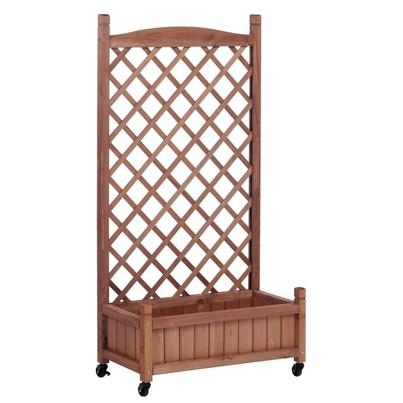 Garden Oasis Duo: Raised Planter with Climbing Trellis