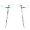 Sleek Silver Round Dining Table