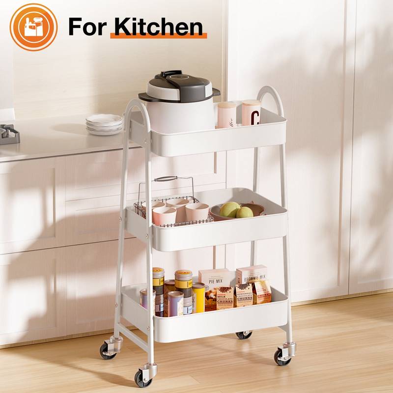 Versatile Rolling Cart: Your Go-To Metal Organizer for Home and Office
